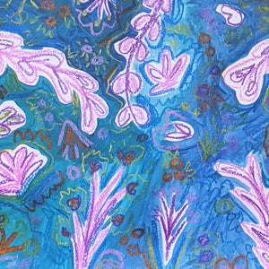 'Underwater Blooms' - A3 Acrylic paint & pastel Artwork
