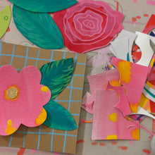 Load image into Gallery viewer, Set of 4 Handmade Collaged Cards