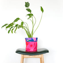 Load image into Gallery viewer, Pink Chintz &amp; Dream Forest Small Fabric Plant Pot