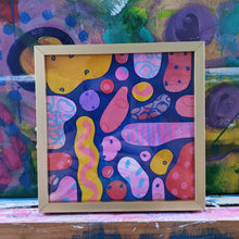 Load image into Gallery viewer, &#39;Wibbly Bibbly&#39; Original Collage Artwork - Framed